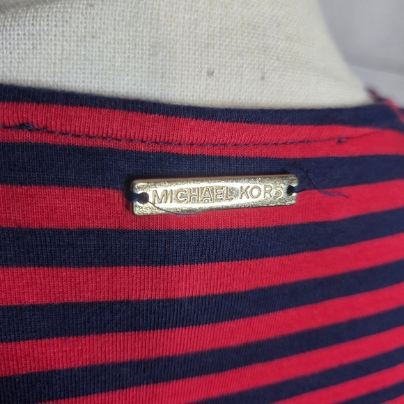 Michael Kors Navy and Red Striped Dress, Size L - Picture 4 of 5